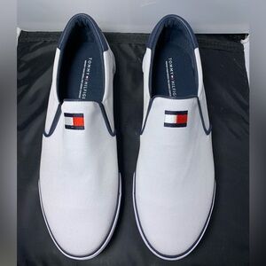 Tommy Hilfiger Roaklyn‎ White & Navy Slip-On Sneakers Men’s 12 New in Box